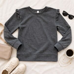 2 LIV Ruffle Shoulder Sweatshirt | Cozy Everyday Chic